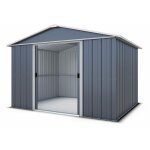 Yardmaster - abri de jardin 303x237 cm 7, 18 m² en métal gris foncé Yardmaster - abri de jardin 303x237 cm 7, 18 m² en métal gris foncé