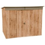 Duramax - abri de jardin métal skylight - 4, 84m² - kit ancrage - imitation bois Duramax - abri de jardin métal skylight - 4, 84m² - kit ancrage - imitation bois