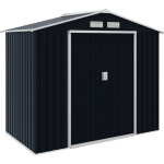 Abri de jardin m�tallique 2, 42 m� - cabanon de stockage s�curis� avec serrure - garage � outils r�sistant ...