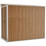 Abri de jardin mural marron 118x194x178 cm acier galvanis - vidaxl