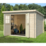 Eden partenaire jardin - abri de jardin, rangement a outils, structure en madriers emboites de 28 m / ...