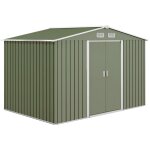 Outsunny - abri de jardin - remise pour outils - cabanon double porte coulissante - fondation incluse ...