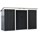 Outsunny - abri de jardin - remise pour outils - cabanon portes verrouillables - dim. 2, 8l x 1, 3l x ...