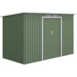 Outsunny - abri de jardin - remise pour outils - cabanon portes verrouillables - dim. 2, 8l x 1, 3l x ...