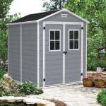 Abri de jardin en r�sine 4, 4 m� premium 86 gris - keter
