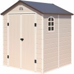 Abri de jardin r�sine beige trigano 3, 16 m� + kit d'ancrage
