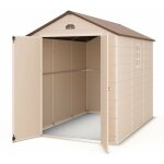 Trigano - abri de jardin r�sine beige 4, 72 m� + kit d'ancrage