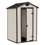 Abri de jardin en rsine keter manor 4x3 beige