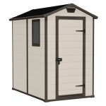 Abri de jardin en rsine keter manor 4x6 beige