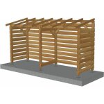 Abri moto 4m - non - couvert - cl3 marron