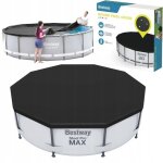 Abri de piscine bestway 58248 top cover pour piscine hors sol ronde avec cadre 427 cm en pvc