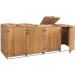 Dcoshop26 - abri de poubelles extrieur conteneurs  ordures jusqu' 8 bacs avec couvercle 126x316x98 ...