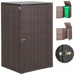 Abri pour poubelles max. 240l polyrotin cache - poubelle coffre fermeture couvercle