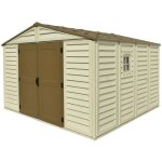 Duramax - abri pvc woodstyle premium - 10, 56m - kit fondation + 1 fentre - beige