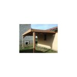 Abri toit plat adoss, 350cmx400cm, bois douglas franais, carport, auvent, abri voiture