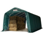 Toolport - abri tunnel 3, 3x7, 2 m, pvc 2300n vert foncé, ancrâge sol dur Toolport - abri tunnel 3, 3x7, 2 m, pvc 2300n vert foncé, ancrâge sol dur