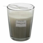 Ac - deco - bougie parfum�e - vase - harmony - d 13 x h 16 cm - gris - livraison gratuite