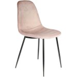 Ac - deco - chaise en velours c�tel� giulia rose - home deco factory