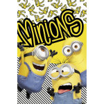 Ac - deco - couverture polaire minions 2 - 100 x 150 cm - jaune - livraison gratuite