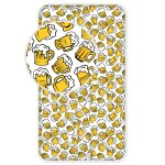 Ac - deco - drap en coton - 90 x 120 + 25 cm - imprim bire - livraison gratuite