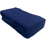 Ac - deco - drap housse coton bio 57 fils matelas épais 160x200 bleu marine Ac - deco - drap housse coton bio 57 fils matelas épais 160x200 bleu marine