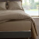 Ac - deco - drap housse loutre en percale de coton 80 fils 90 x 190 x 30 cm