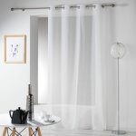 Ac - deco - panneau a oeillets 140 x 280 cm etamine crash telma blanc