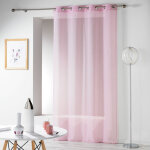 Ac - deco - panneau a oeillets 140 x 280 cm etamine crash telma rose