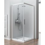 Schulte - accès d'angle droit avec portes de douche coulissantes, verre 5 mm, profilé blanc 90 x 90 x ... Schulte - accès d'angle droit avec portes de douche coulissantes, verre 5 mm, profilé blanc 90 x 90 x ...