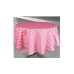 Nappe polyester ronde �160cm vichy rouge sur cintre access deco
