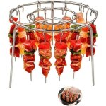 Accessoire air fryer, set de brochettes barbecue en acier inoxydable - 24 brochettes + grille ronde accessoire ...