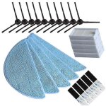 Accessoires pour aspirateurs (5 groupes) : balais, filtres, brosses lat�rales et lingettes compatibles ...
