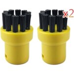 Convient aux accessoires de nettoyage � vapeur karcher sc1 / 2 / 3 / 4 / 5, t�te de brosse ronde en fil ...