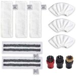 Accessoire pour nettoyeur vapeur easyfix microfibre lingettes serpill�re brosses t�te rond sc2 sc3 sc4 ...