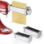 Accessoire pour p�tes pour kitchenaid, comprenant un rouleau pour feuilles de p�tes, un coupe - spaghetti ...