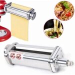 Accessoire de p�tes pour, robot de cuisine avec coupe - feuilles, rouleau en acier inoxydable, 8 r�glages ...