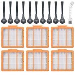 Accessoires de remplacement de brosse lat�rale de filtre, 17 pi�ces, pour robot aspirateur av2501ae ai, ...