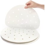 Accessoires de rev�tement en papier jetables pour friteuse � air 7 pouces 100 pi�ces rev�tement de cuisson ...