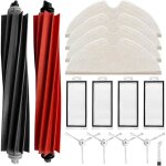 Accessoires pour robot aspirateur : 1 paire de brosses principales doubles, 4 chiffons, 4 cartouches ...