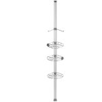 Simplehuman - accessoires de salle de bains - barre d'angle avec étagères réglables, inox bt1062 Simplehuman - accessoires de salle de bains - barre d'angle avec étagères réglables, inox bt1062