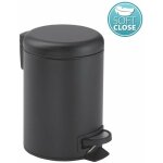 Vasari - sapho accessoires de salle de bains gedy - poubelle 5 l, softclose, noir mat 330914