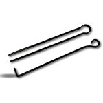 Accessoires serviteurs chemin�e - a l'unit� - tisonnier + pince � bois