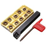 Accessoire pour tour � m�taux, porte - outil de tournage 12x100mm avec 10 plaquettes carbure ccmt09t304 ...
