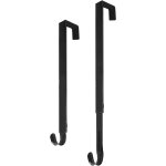 Accroche - porte ajustable pour couronnes sans dommages, crochet en fer noir pour d�corations de no�l ...