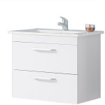 580(l)x380(w)x500(h)mm meuble blanc suspendu, meuble de salle de bain avec vasque, 2 tiroirs - acezanble ...