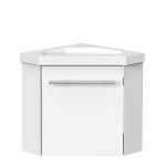 Meuble lave - mains moderne  suspendre avec lavabo, meuble de rangement avec une porte et 2 tagres ...