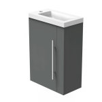 Meuble lave - mains moderne  suspendre avec lavabo, meuble de rangement avec une porte et 2 tagres ...