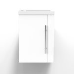 Acezanble meuble lave - mains moderne  suspendre avec lavabo, meuble de rangement avec une porte et ...