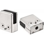 Acier inox verre pince, 2pcs verre clip plat fond carr� verre support pour �paisseur 8 - 10mm verre balustrade ...