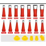 Acier inoxydable calfeutrage buse applicateur, 19pcs d'outils de buse en caoutchouc intgr universel, ...